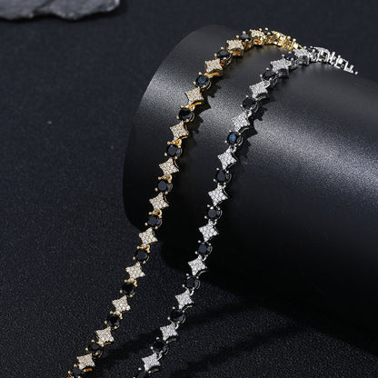 Star Zircon Tennis Necklace