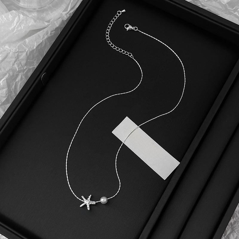 Starfish pearl necklace