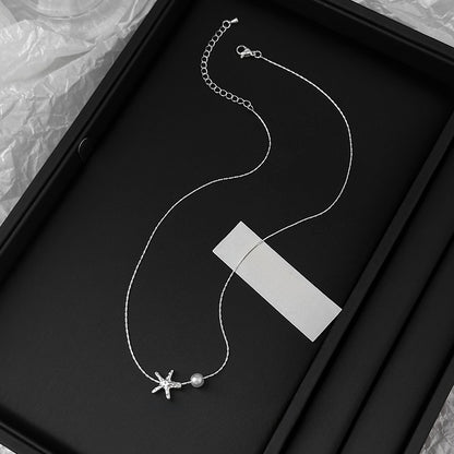 Starfish pearl necklace