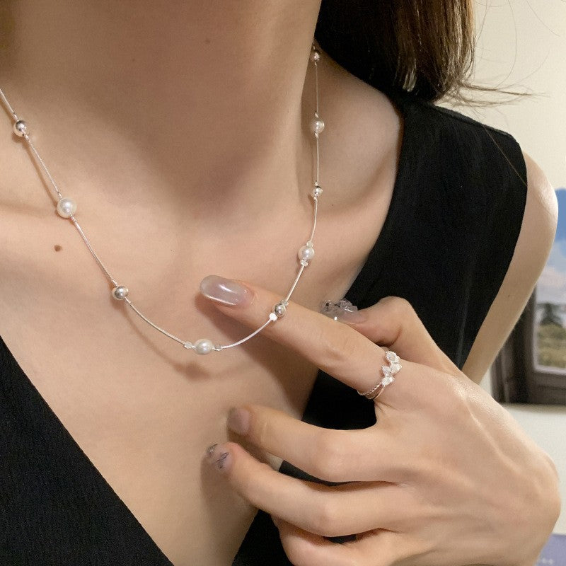 Starfish pearl necklace