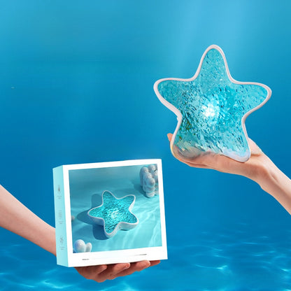 Starfish Projection Night Light Ocean Blue Atmosphere Lamp