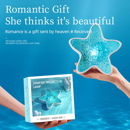 Starfish Projection Night Light with Water Ripple Effects