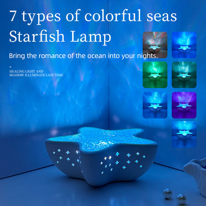 Starfish Projection Night Light with Water Ripple Effects