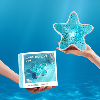 Starfish Projection Night Light with Water Ripple Effects