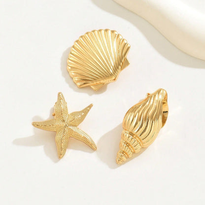 Starfish Shell Hair Clips