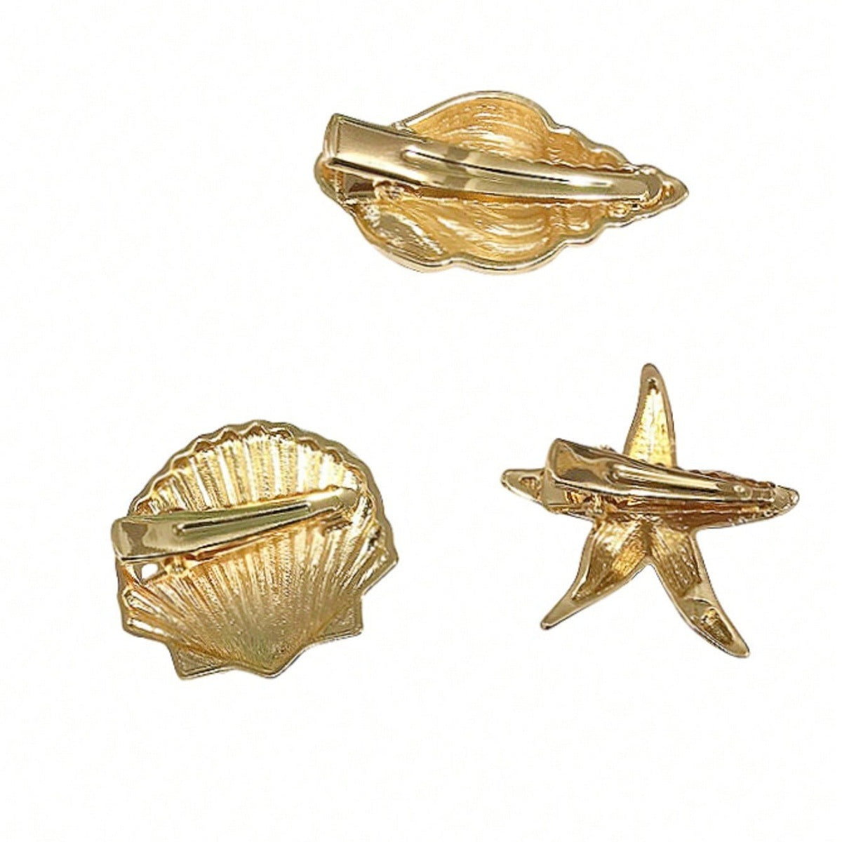 Starfish Shell Hair Clips