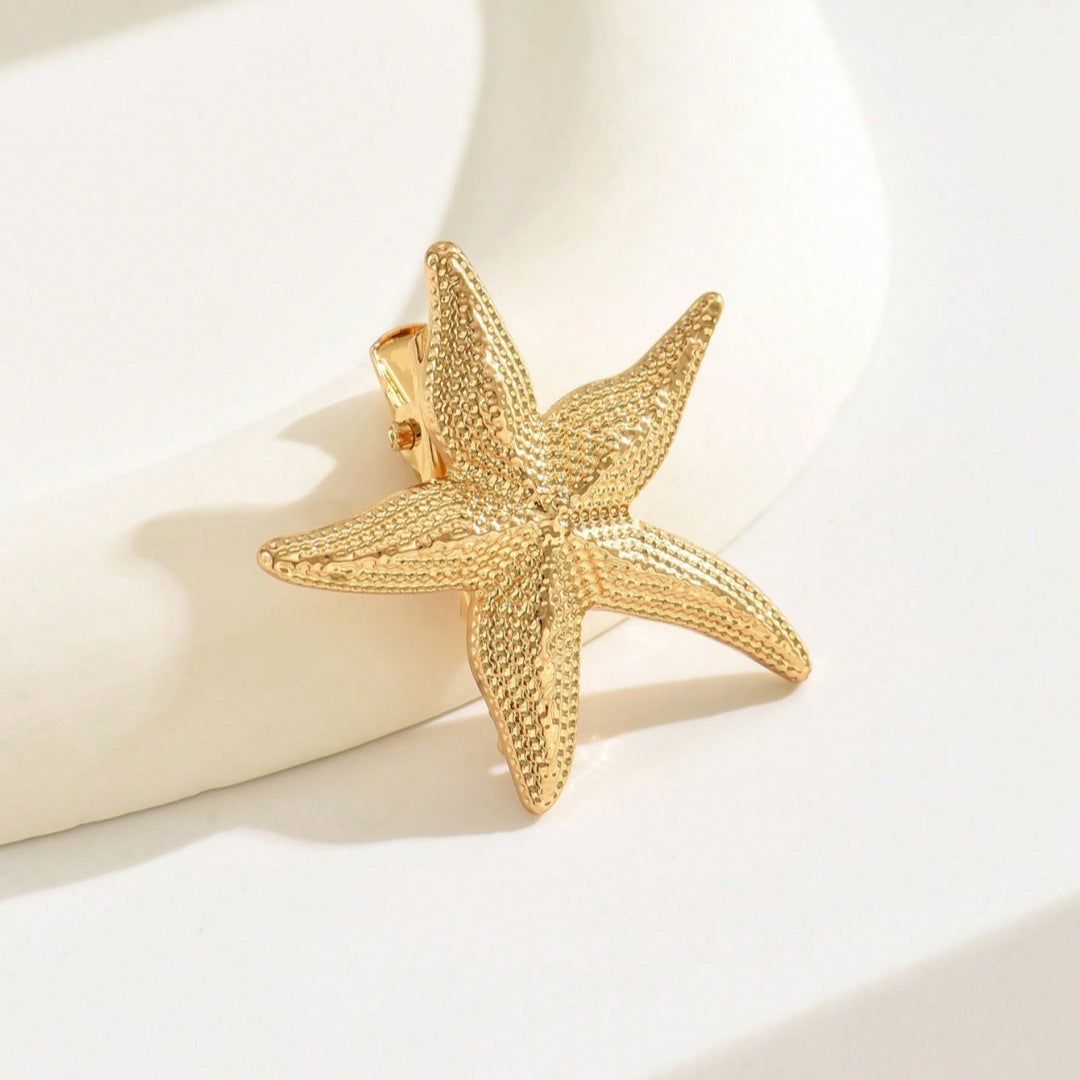 Starfish Shell Hair Clips