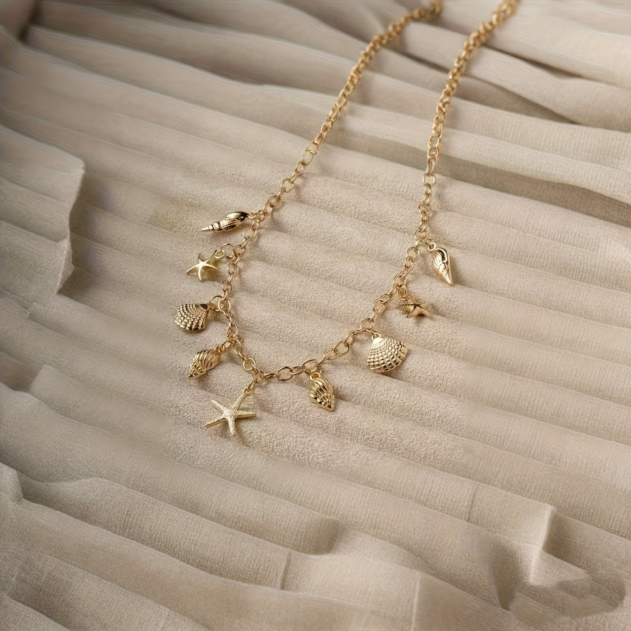 Starfish Shell Pendant Necklace