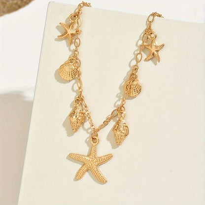 Starfish Shell Pendant Necklace