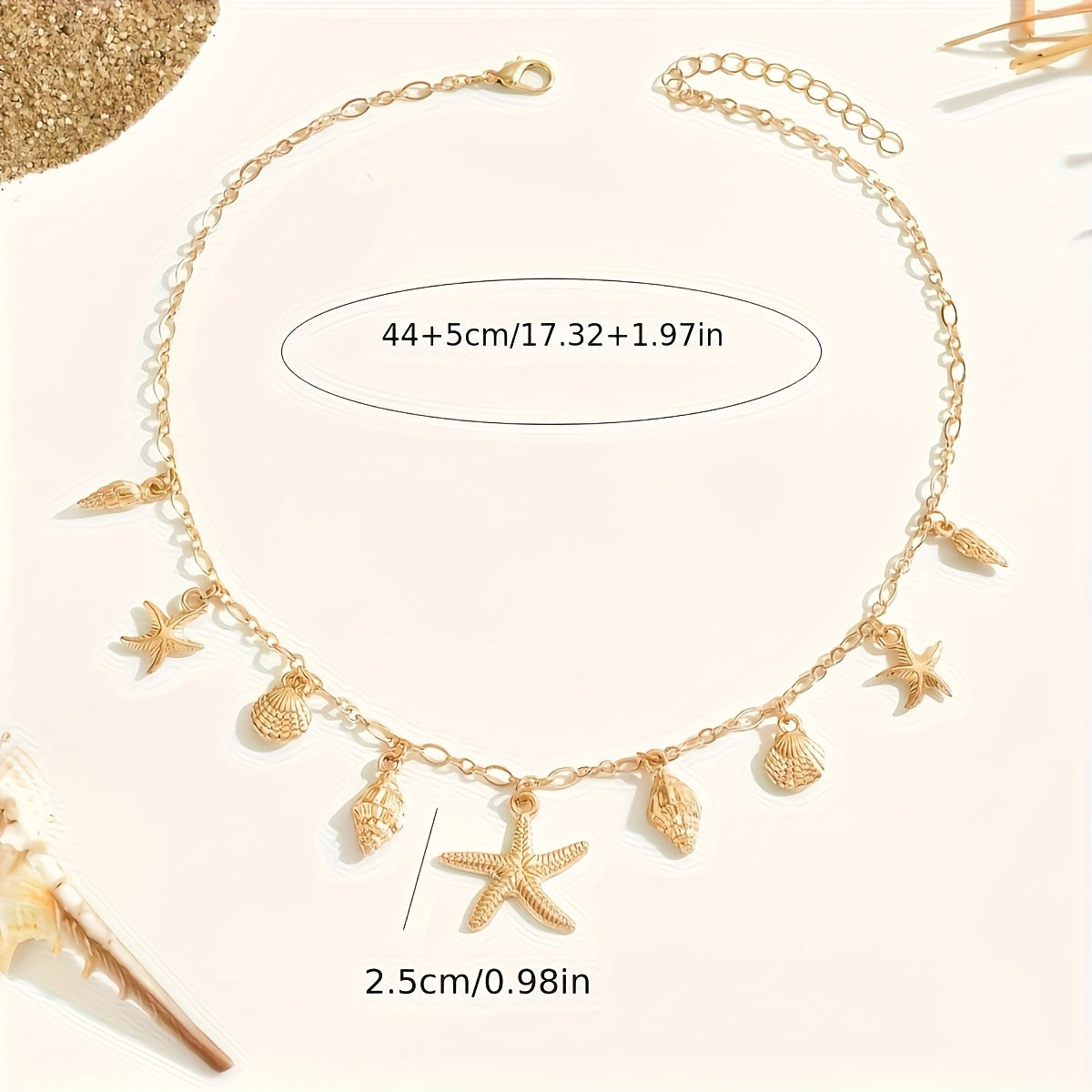 Starfish Shell Pendant Necklace