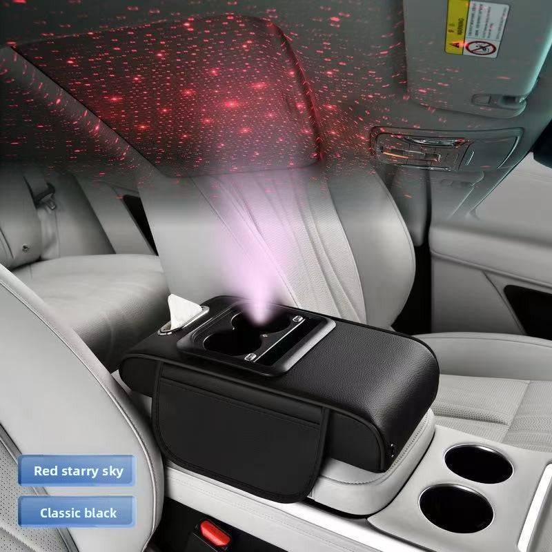 Starry-sky ceiling car armrest box pad