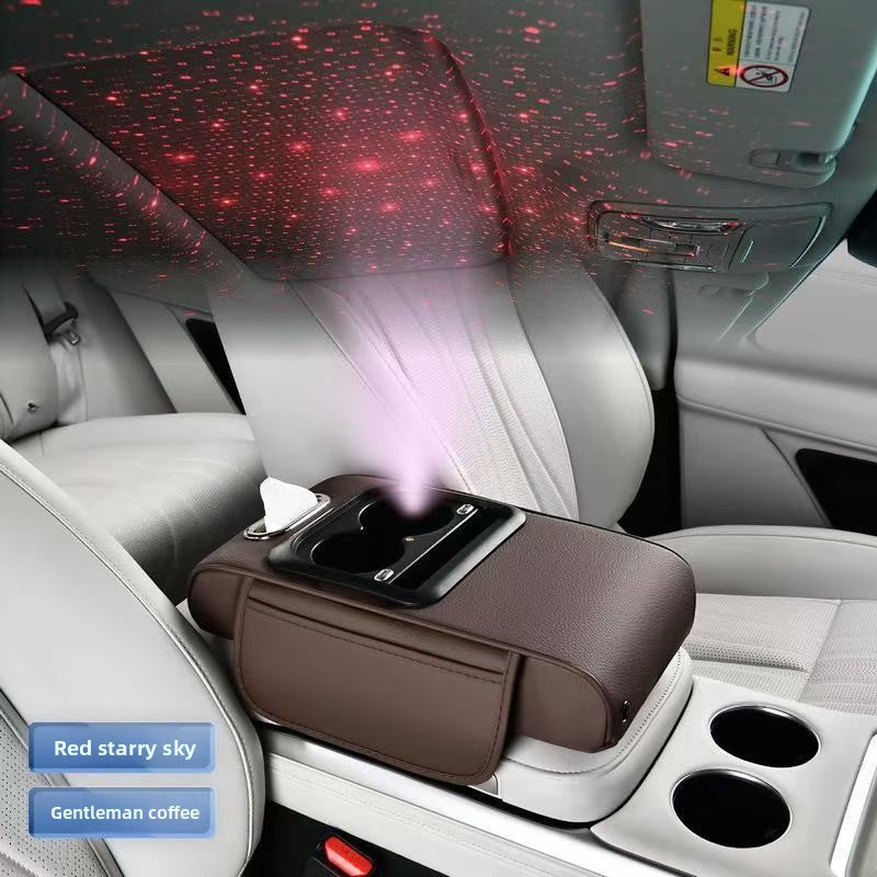 Starry-sky ceiling car armrest box pad