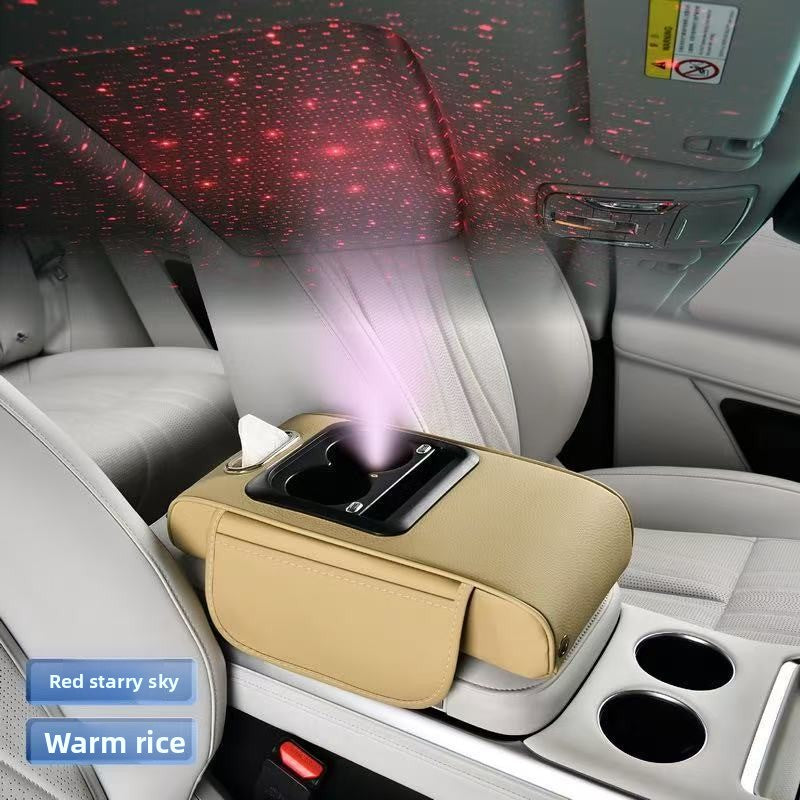 Starry-sky ceiling car armrest box pad