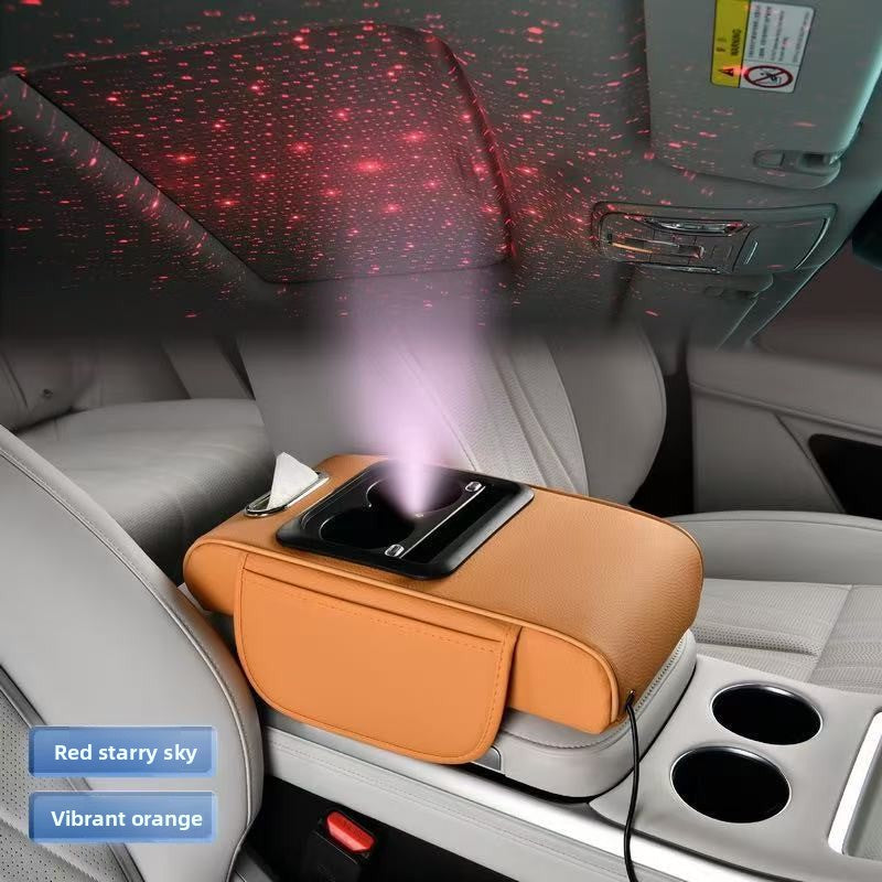 Starry-sky ceiling car armrest box pad