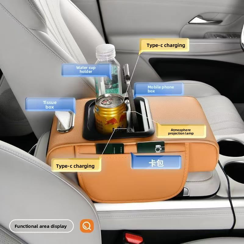 Starry-sky ceiling car armrest box pad