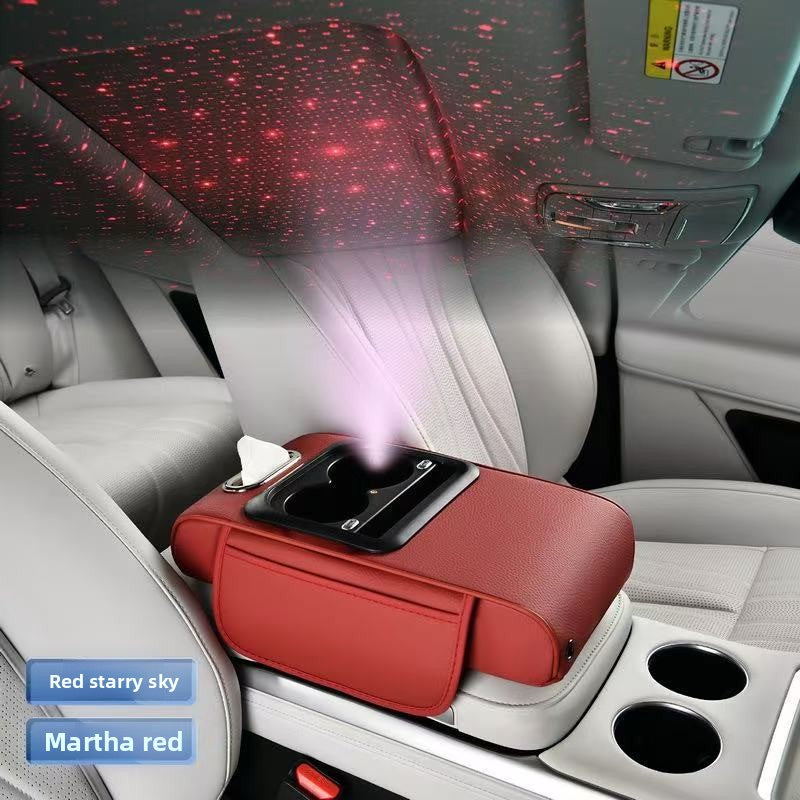 Starry-sky ceiling car armrest box pad