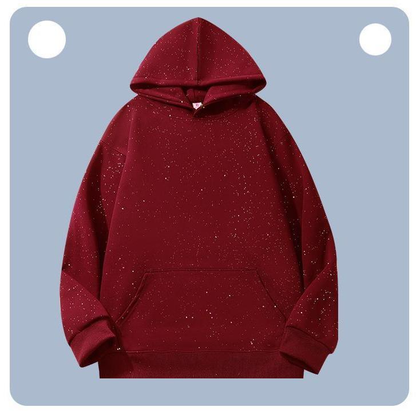 Starry Sky Print Loose-Fit Hoodie