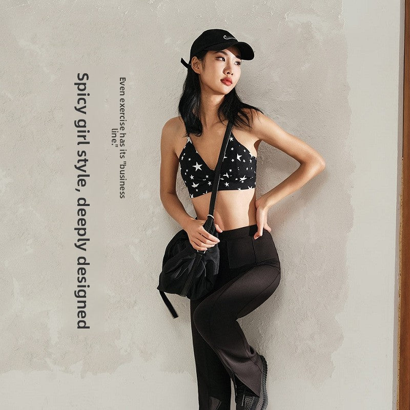 Starry Sky Printed Sports Bra for Women