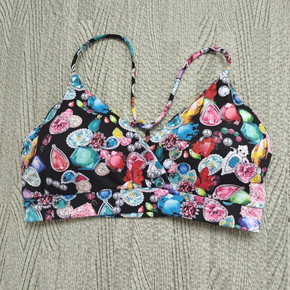 Starry Sky Printed Sports Bra for Women