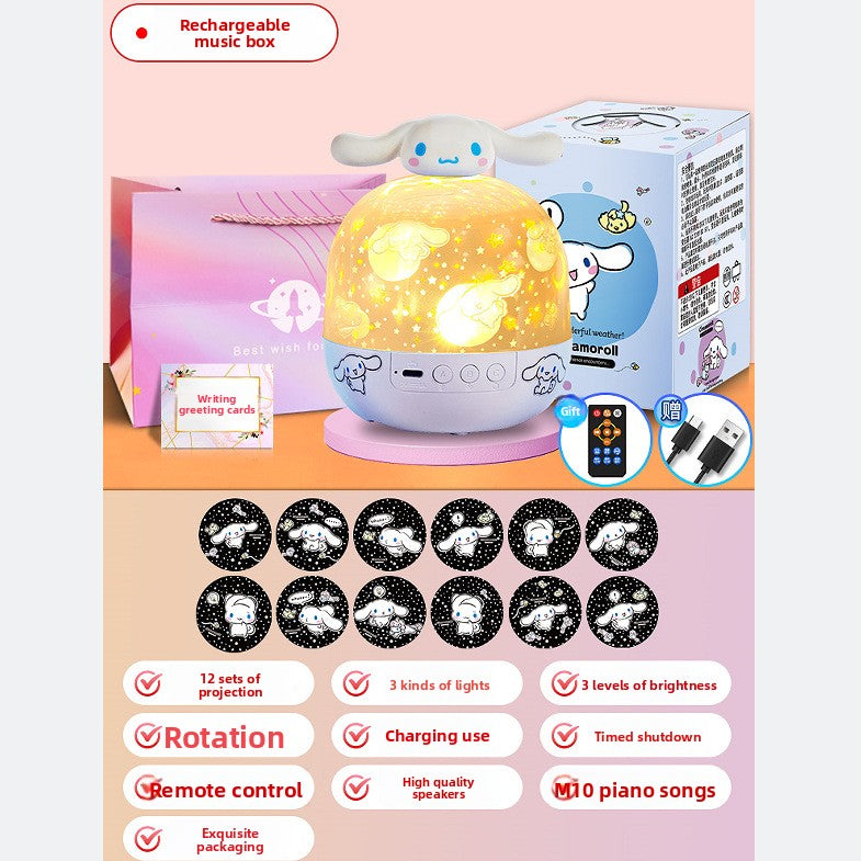 Starry sky projection lamp music box