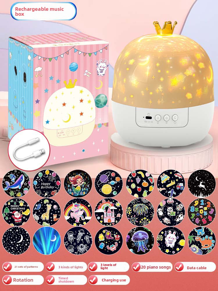 Starry sky projection lamp music box