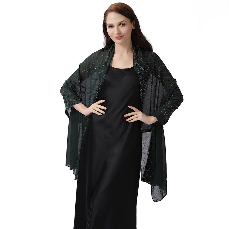 Starry sky rhinestone shawl