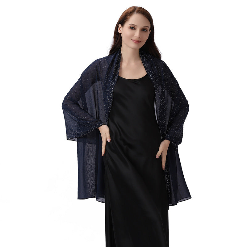 Starry sky rhinestone shawl