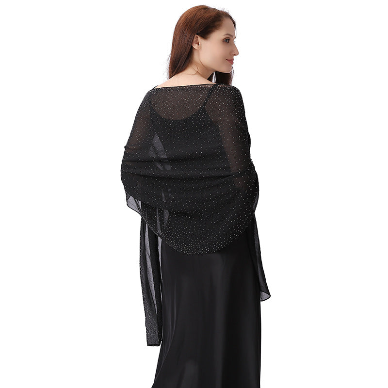 Starry sky rhinestone shawl