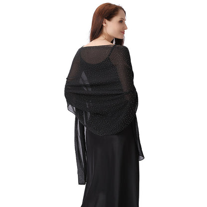 Starry sky rhinestone shawl