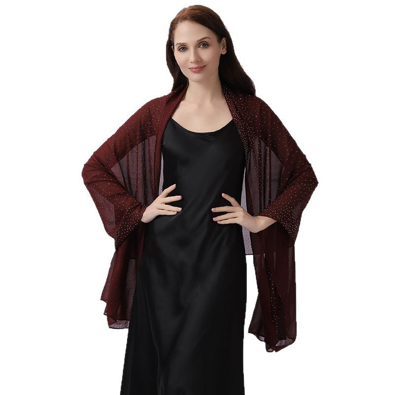 Starry sky rhinestone shawl
