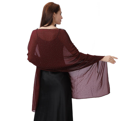 Starry sky rhinestone shawl