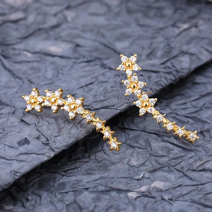 Starry Sky studded with diamonds stud earrings