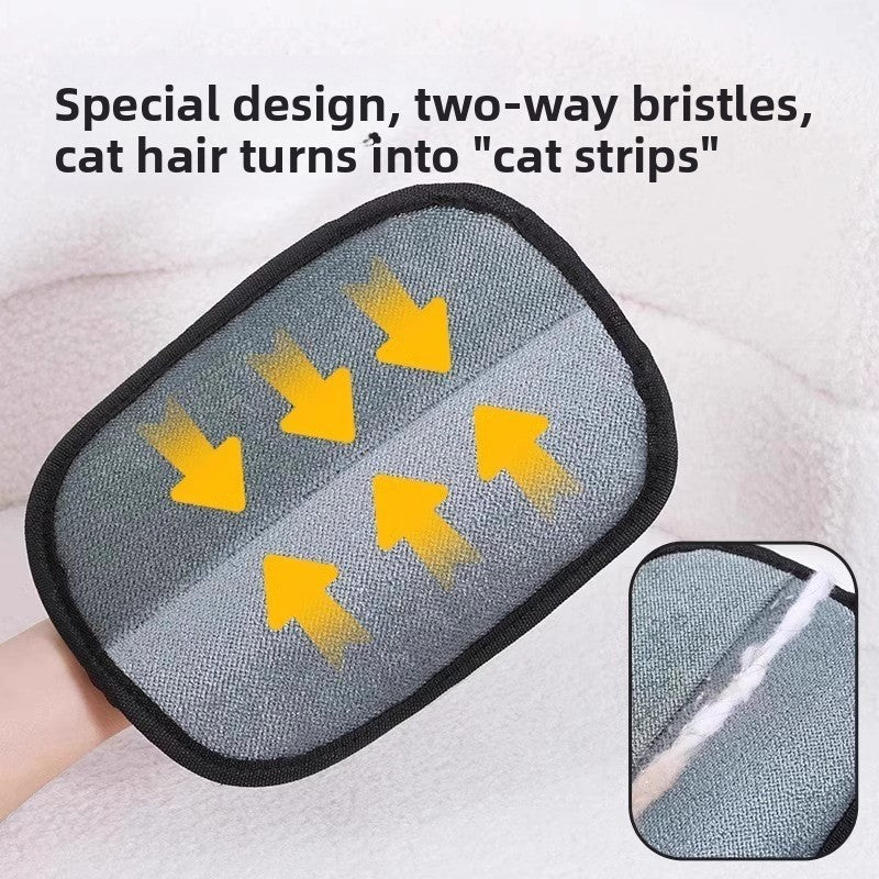Static hair-removing glove