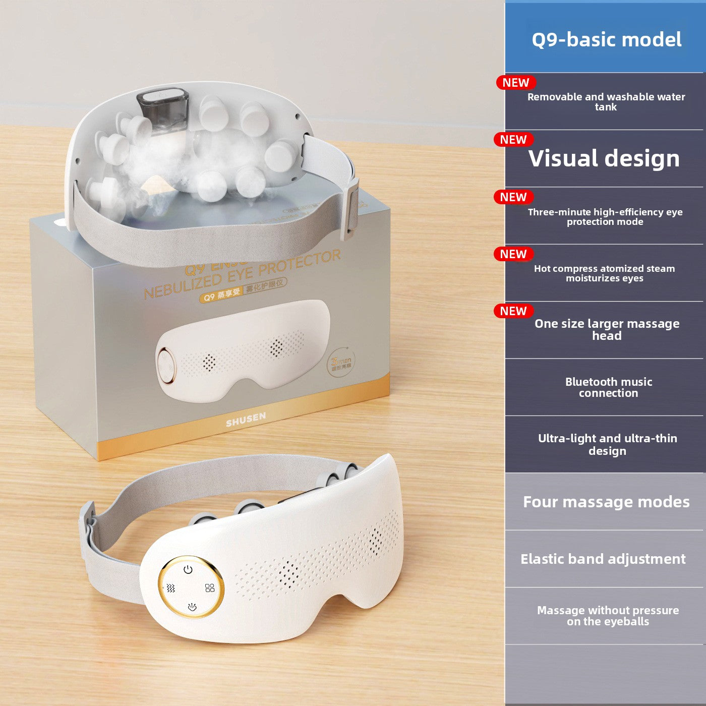 Steam Atomizing Eye Massager with Hot Cold Compress
