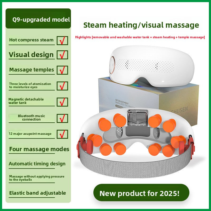 Steam Heat Eye Massager with Visual Acupoint Vibration