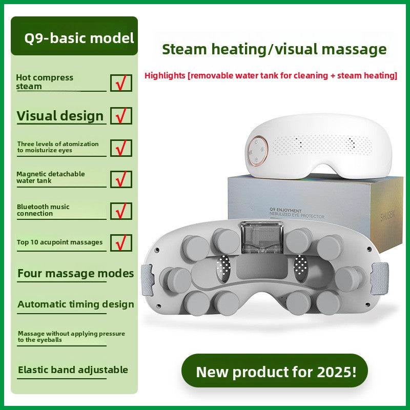 Steam Heat Eye Massager with Visual Acupoint Vibration