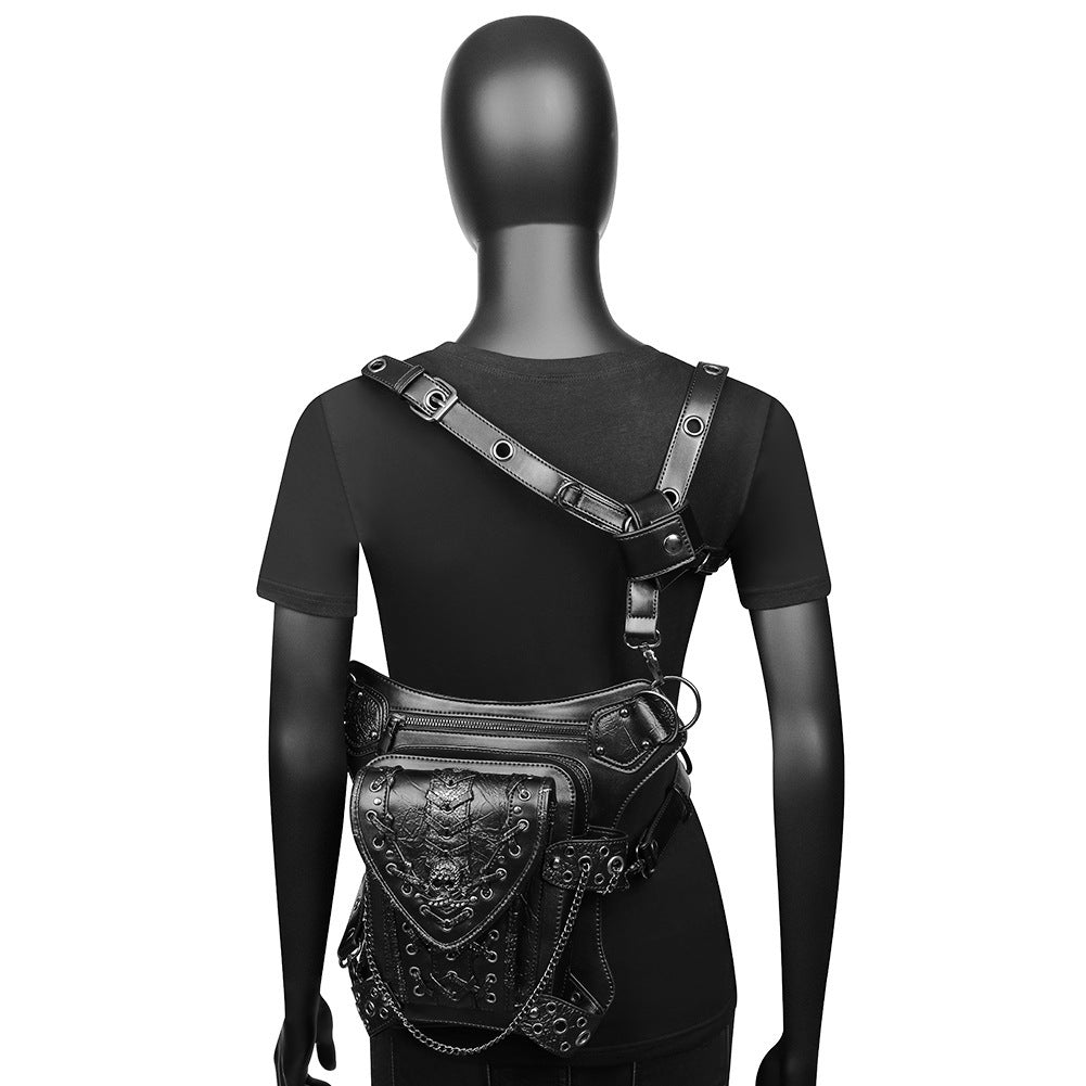 Steampunk Skull Chain Shoulder Crossbody Waist Bag