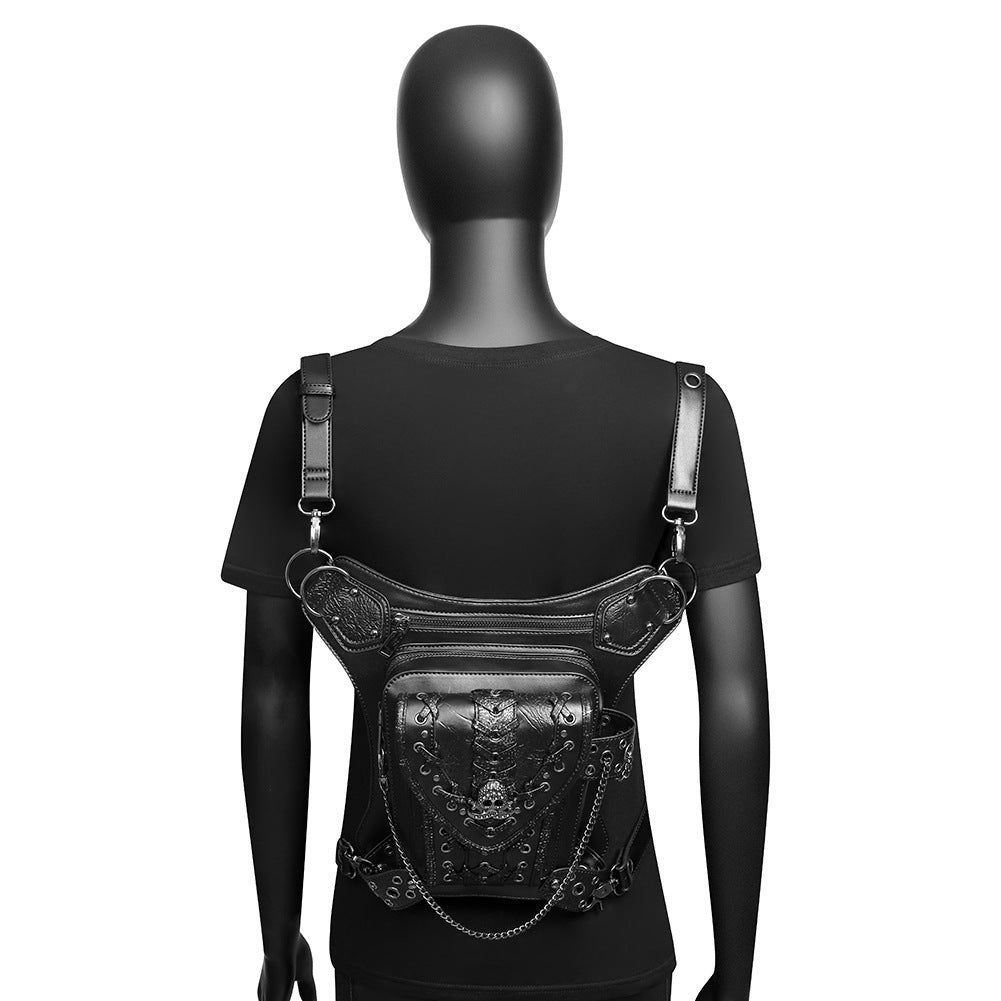 Steampunk Skull Chain Shoulder Crossbody Waist Bag