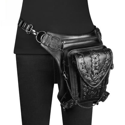 Steampunk Skull Chain Shoulder Crossbody Waist Bag