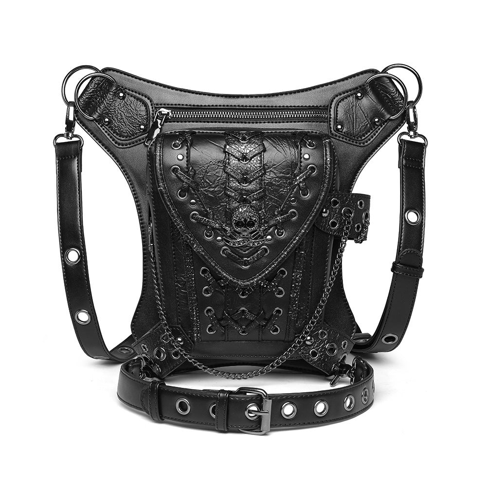 Steampunk Skull Chain Shoulder Crossbody Waist Bag