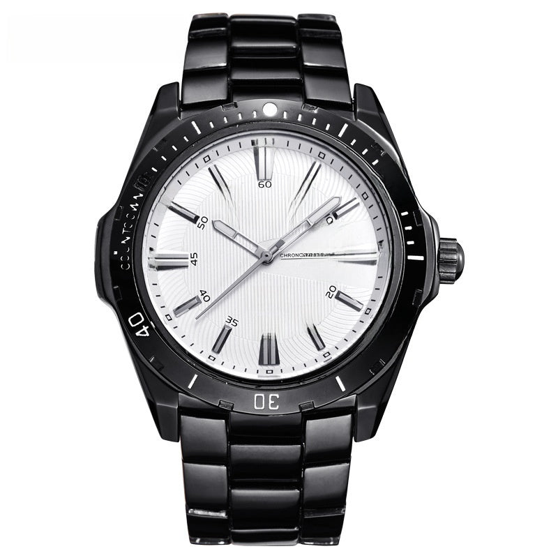 Steel band waterproof quartz men's watch