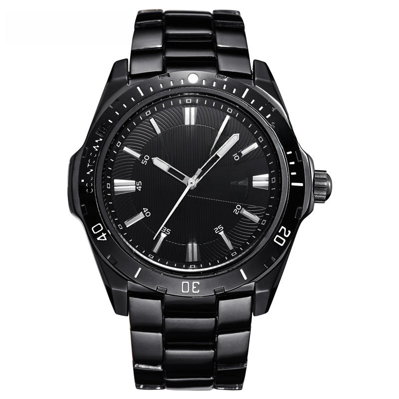 Steel band waterproof quartz men's watch