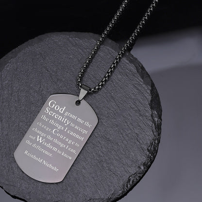 Steel Cross Necklace
