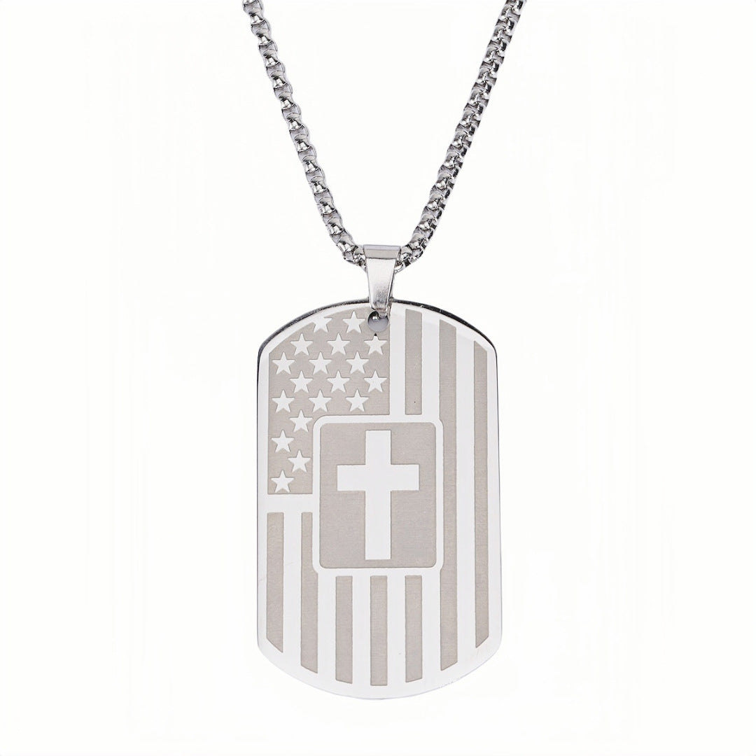 Steel Cross Necklace