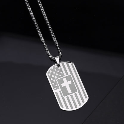 Steel Cross Necklace