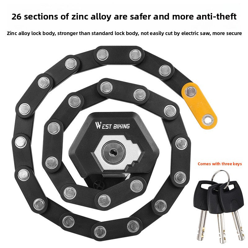 Steel Folding Bicycle Lock