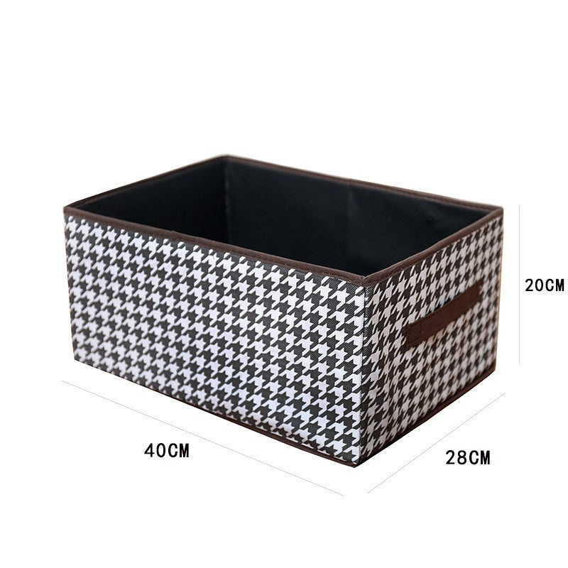 Steel Frame Houndstooth Storage Box