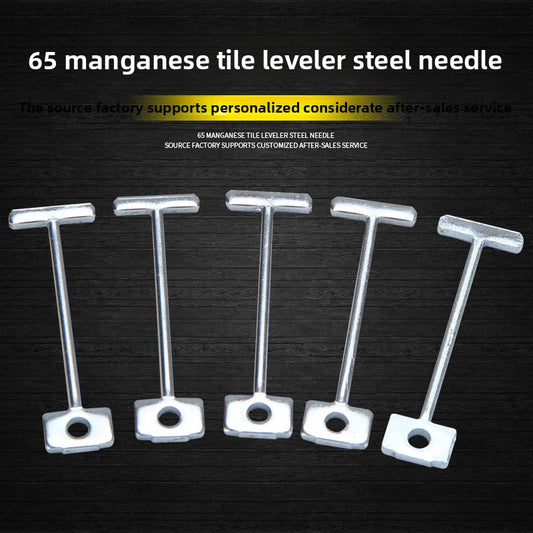 Steel needle for manganese tile leveler
