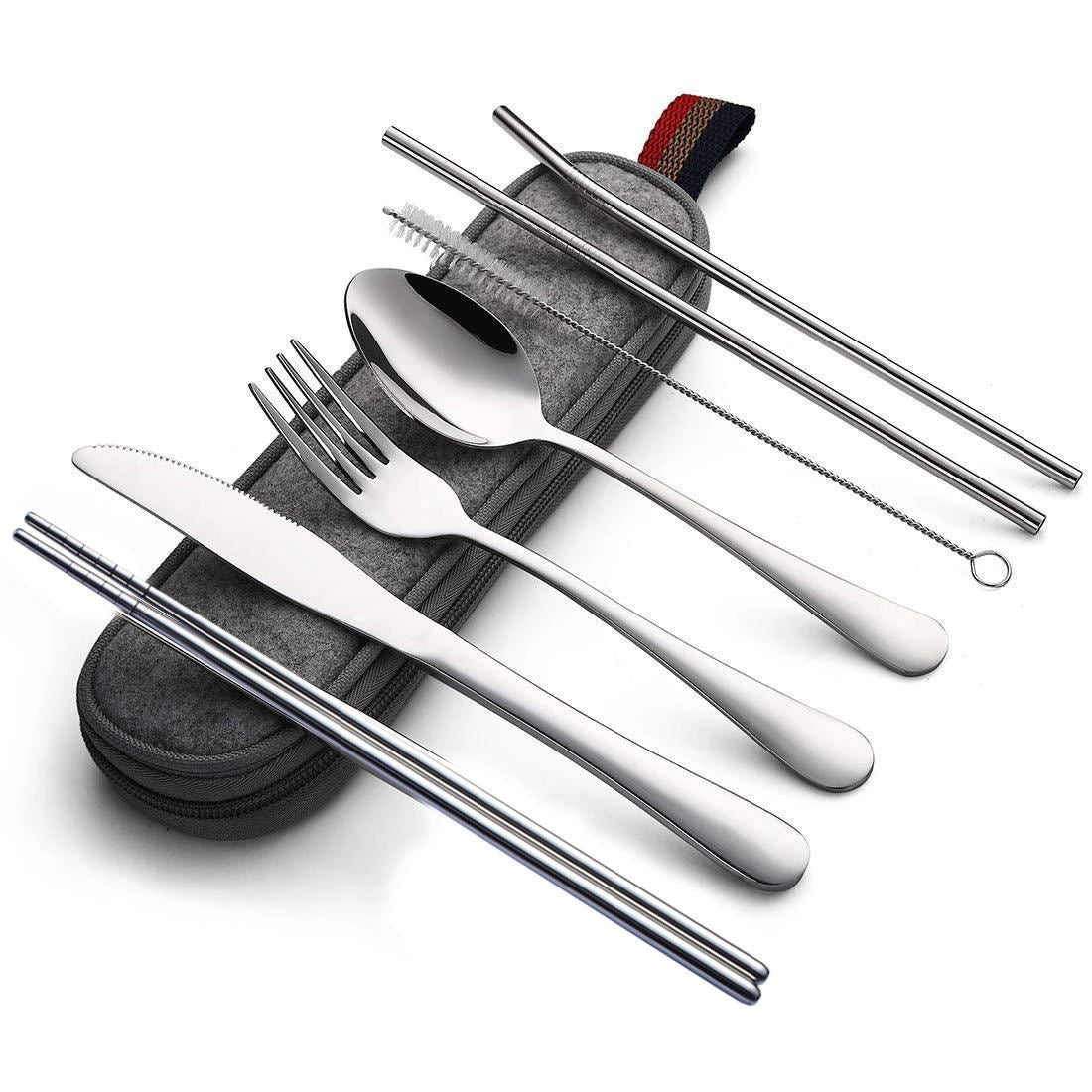 Steel Portable Tableware Set