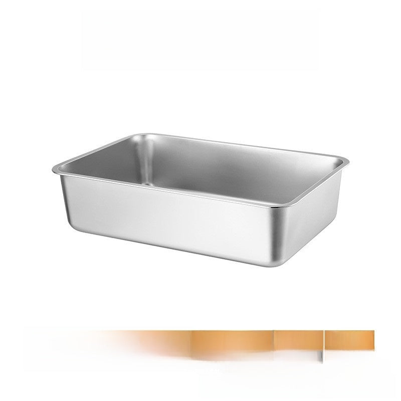Steel Square Tray with Lid for Commercial Use